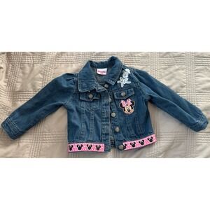 Disney‎ Minnie Mouse Light Denim Jacket, Size 18-24 Months Toddler